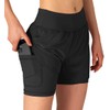 Gopune Pantalones cortos de correr 2 en 1 para mujer,