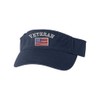 Go All Out One Size Navy Visor USA Veteran Flag