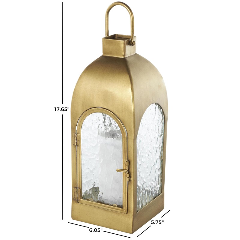 Deco 79 Metal Indoor Outdoor Candle Lantern Arched Lantern Candle