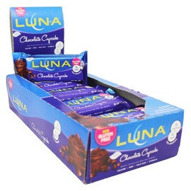 LUNA BAR - Gluten Free Snack Bars - Chocolate Cupcake -8g of protein - Non-GMO - Plant-Based Wholesome Snacking - On the Go Snacks (1.69 Ounce Snack Bars, 30 Count)