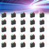 100Pcs LED Plastic Holder DualHole Black Square 90 Degree Curved