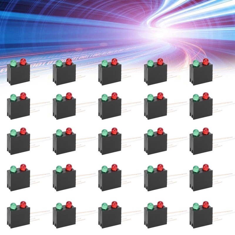 100Pcs LED Plastic Holder DualHole Black Square 90 Degree Curved