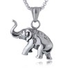 DonDon Men's Necklace 52 cm with Elephant Lucky Pendant Stainless