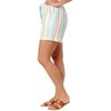 Briggs Ladies' Linen Blend Pull-On Short (Blue Stripe, S)
