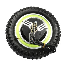 QUEMARQUE Electric Bicycle Brushless Hub Motor, 12'' Front Rear Wheel Cycle Bike E-Bike Hub Motor Conversion Kit, 36V 350W Brushless Gearless Hub Motor Electronic Brake Disc Brake