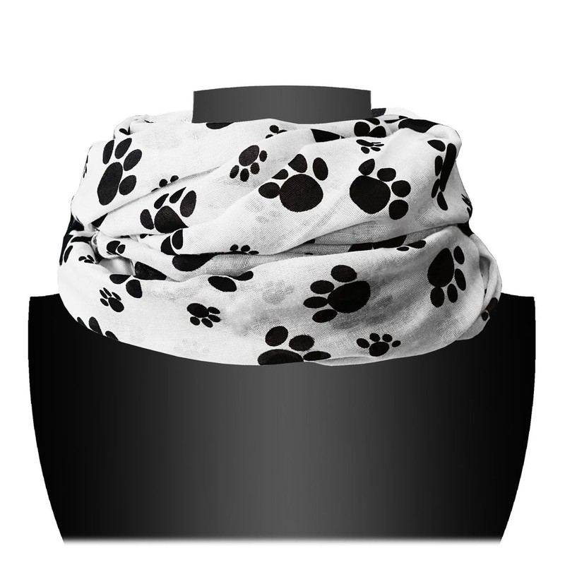 Soul-Cats Light Paw Scarf Scarf Grey White Pink Black, White