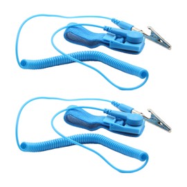2 PCS Anti-Static Metal Adjustable Wrist Strap, Electrostatic Discharge ESD, Reusable Adjustable Wrist Strap Band, Prevents Build up of Static Electricity Protect Sensitive Electronics