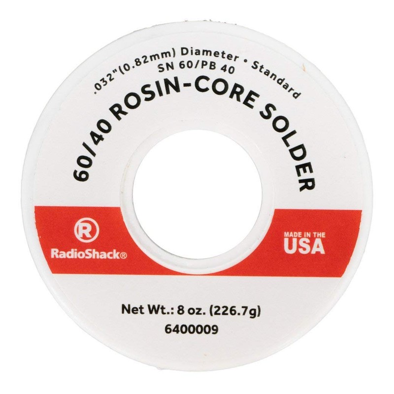 RadioShack SnPb 60/40 Rosin-Core Solder, 0.062" Diameter - 8.0 oz.
