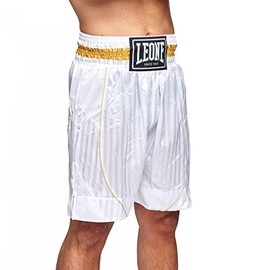 LEONE 1947, Premium Boxing Shorts, Unisex Adult, White, M, AB240