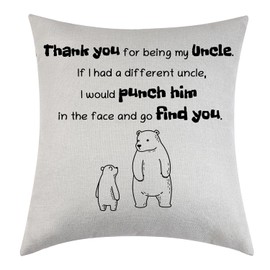 Didsbfsd Pillow Covers for Uncle Pillow Cover Gift Uncle Gifts from Niece Nephew Cushion Cover Birthdays Christmas Thanksgiving Gift