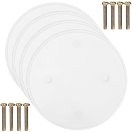 NIYANGLE 4-Pack Round Ceiling Box Cover Plates 4.33 Inch Flat Plastic Blank Electrical Wall Plate Caps for Ceiling and Wall Hole Covers