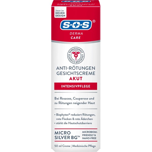 SOS Anti-redness cream, reduces skin redness on the face, face