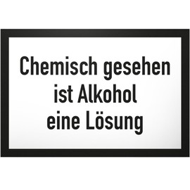 DankeDir! Alcohol is a Solution Sign with Saying - Funny Gift for Him Gift Idea Birthday Gift Men Boys Party Decoration Accessories Joke Item JGA - Accessory Photo Box
