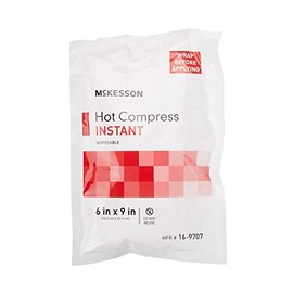 McKesson Hot Compress, Instant Hot Pack, Disposable, 6 in x 9 in, 1 Count, 24 Packs, 24 Total