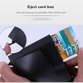 AINAAN Credit Card Holder Slim Wallet Front Pocket Protector Pop up Design Aluminum Up to Hold 7, Red, Latest Model