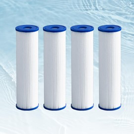 DAYEAR 20 Micron Pleated Sediment Water Filter 10"x2.5" Replacement Most Cold Plunge Filter Cartridge Compatible with Cold Plunge Water Chiller,Ice Bath Chiller,4 Pack
