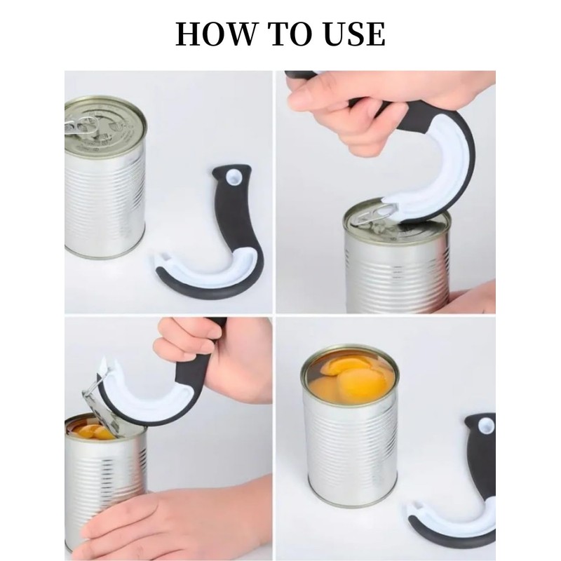 Luvilly Easy Open Ring Pull Can Opener Jar Openers No-Slip