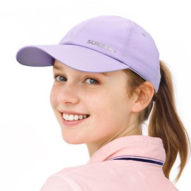 Sukeen Kids Sun Hats for Girls Boys Quick Drying Baseball Cap Lightweight Sun Protection Hat for Outdoor Activity Pale Purple