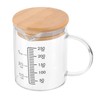 YOKIVE Glass Beaker with Wood Lid, Laboratory Use Liquid Measuring