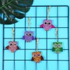 5PCS DIY Owl Diamond Painting Key Chain Acrylic Pendant Handmade