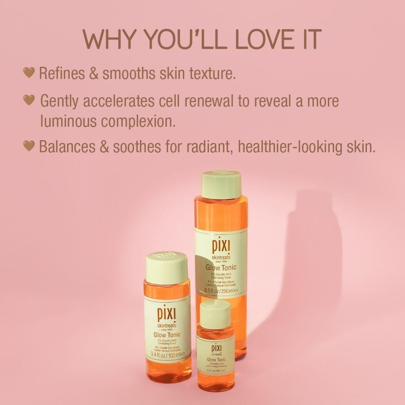 Pixi Glow Tonic Balancing Face Toner Glycolic Acid for Glowing