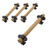 T Tulead 4PCS Wood Cabinet Handles Pulls Adjustable Hole Drawer