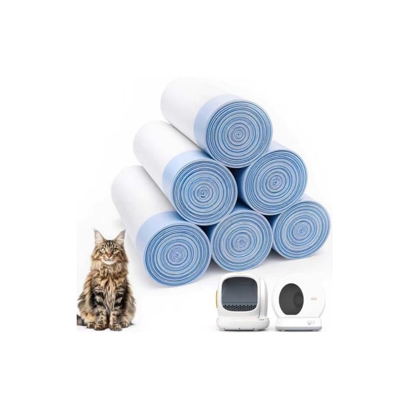 120 Count Self-Cleaning Cat Litter Box Liners Bag, Compatible with