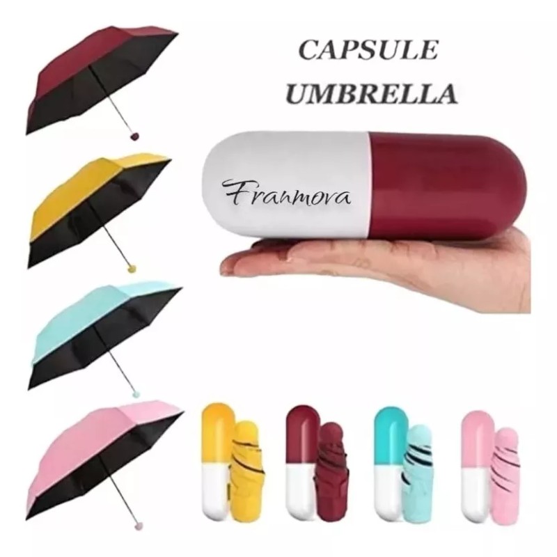 Movasa Paraguas Sombrilla Bolsillo En Forma De Capsula