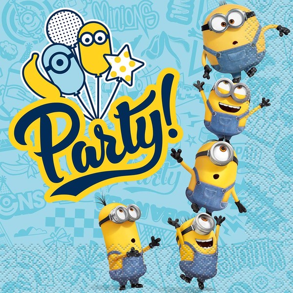 Multicolor Minions 2 Luncheon Napkins - 6.5" x 6.5" (16