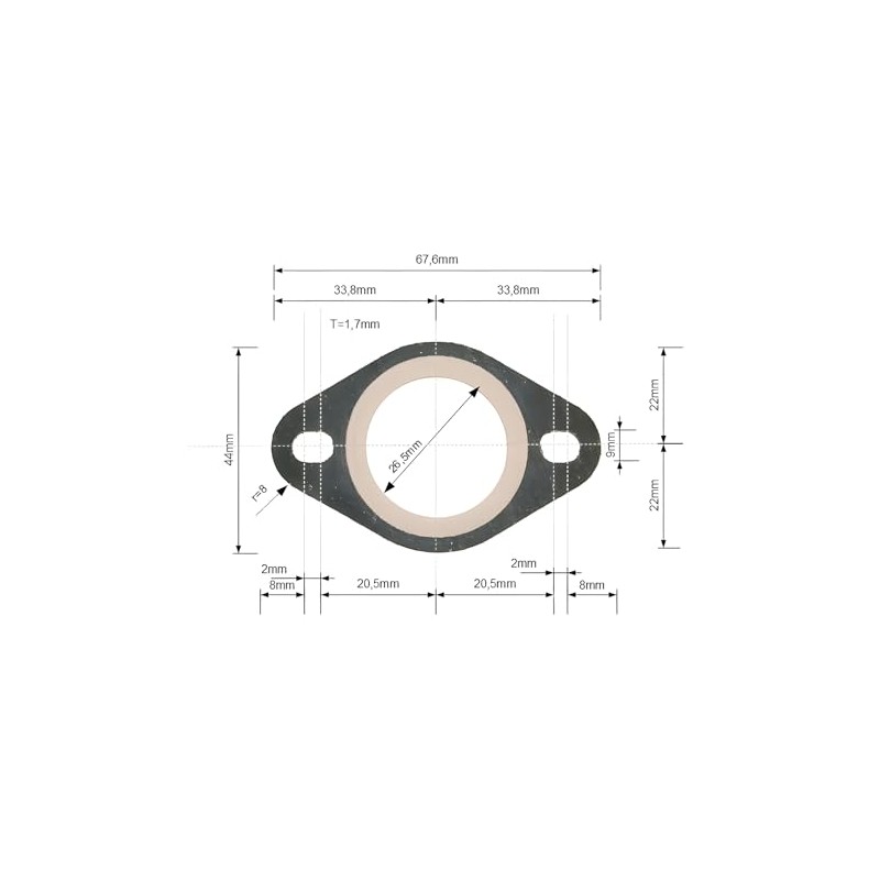 Gasket Exhaust Manifold for Derbi EBE/EBS