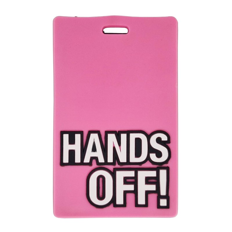 Hands Off Pink Novelty Luggage Suitcase ID Address Travel Tag