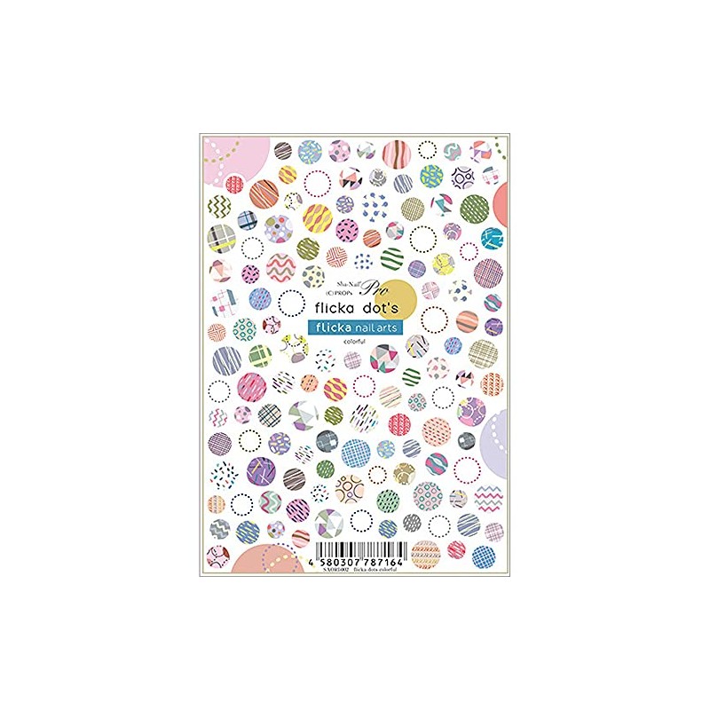 Sha-Nail pro ネイルシール フリッカドット (カラフル)