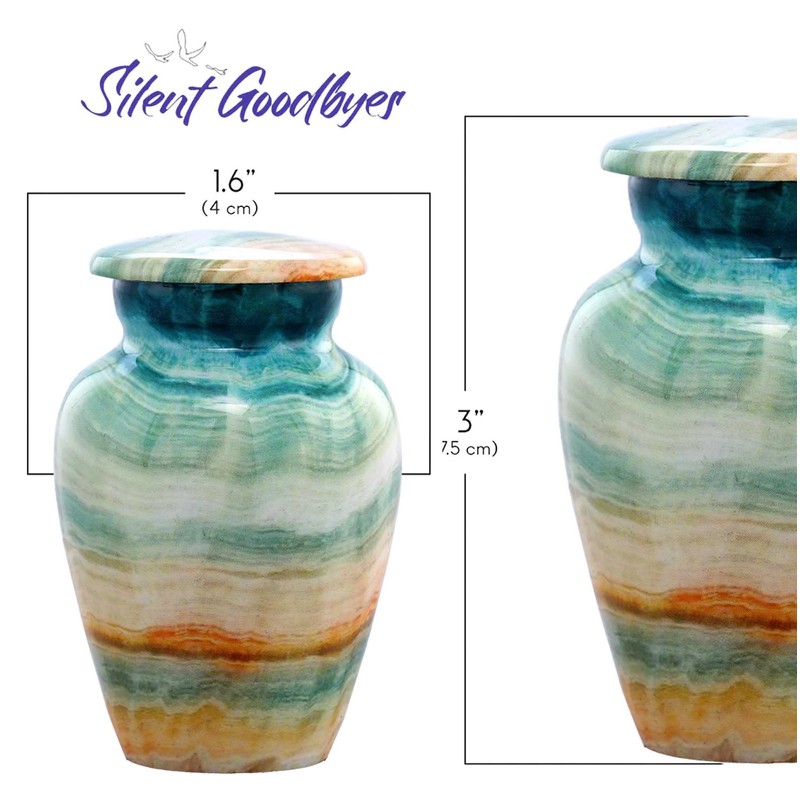 Small Keepsake Cremation Urns for Human Ashes - Marble Finish
