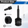HARFINGTON 1/2" Drive Torx Bit Socket T25 Impact 6 Point