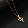 LLYANZ Simple PSI Symbol Letter Pendants Necklaces (gold)