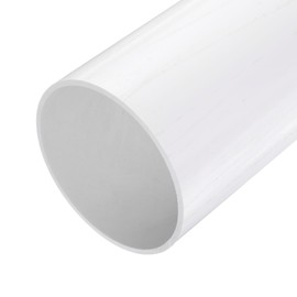 MECCANIXITY 5 Inch PVC Rigid Tube Round Pipe 129.2mm ID 140mm OD 9" Length White High Impact for Water Pipe, Crafts, Cable Sleeve