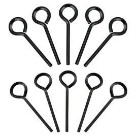 PENGJINYU 10 PCS Black Standard Hex Dogging Key with Full Loop,5 PCS(1/8'')/5 PCS(5/32'') Metal Allen Wrench Keychain Keyring Set, Metal Wrench Door Key for Push Bar Panic Exit Device