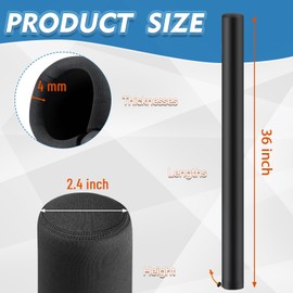 PUMHUBO 36 Inch Boat Trailer Guide Pole Covers - Neoprene Marine Trailer Heavy Duty Cloth Guide Pole Covers, Trailer Guide Pads for Boat Jet Ski Sailboat(Pair)