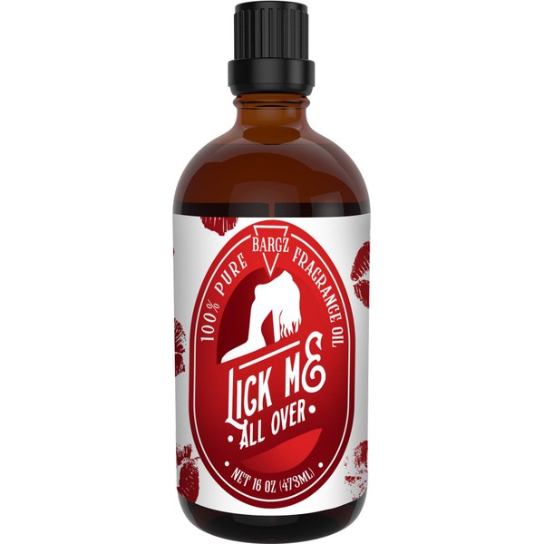 Bargz Lick Me All Over Perfume Oil, Exotic Fragrance, Lovely Raspberry And Melon Aromas With A Touch Of Vanilla - Flat Cap (16 OZ)