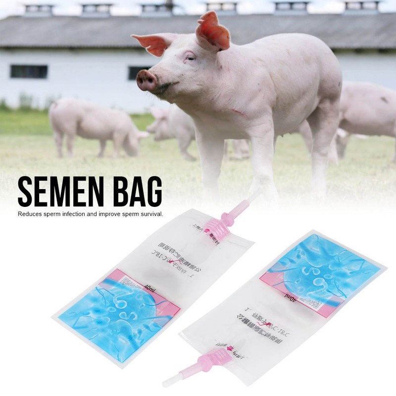 100pcs 40ml Disposable Plastic Pig Sheep Cow Insemination Semen Bag