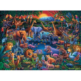 Buffalo Games - Eric Dowdle - Wild Africa - 1000 Piece Jigsaw Puzzle for Adults Challenging Puzzle Perfect for Game Nights - Finished Puzzle Size is 26.75 x 19.75