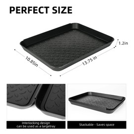 5Pcs Shoe Tray 14 x 11 Inch Waterproof Mat Wet Plastic Small Boot Tray, Multi-Purpose Garden Tool for Entryway Indoor