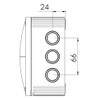 Wiska Combi 1010/5/S IP66/67 Weatherproof Junction Box Black