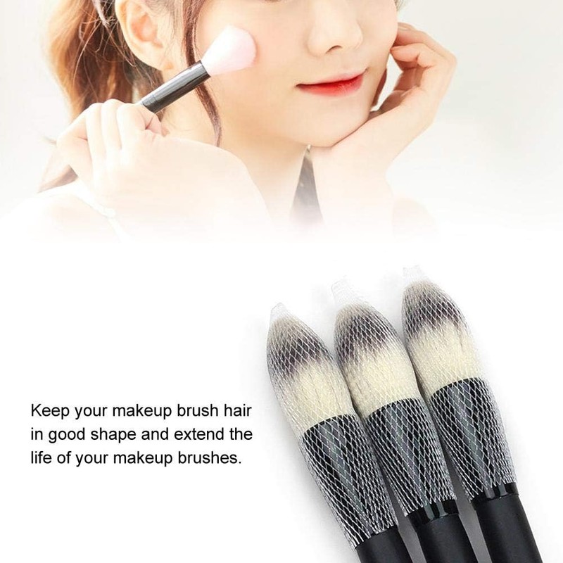 100 Uds brocha de maquillaje Mesh Pro Protector de brocha