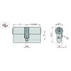 BASI V50 Profile Short Cylinder 27/27 mm with Emergency and