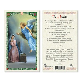 Prayer to The Angelus Laminated Prayer Cards - Pack of 25- English