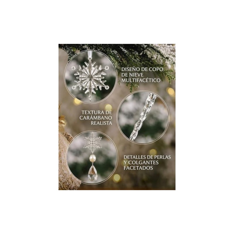 18 Ornamentos navideños, Cristales para arbol de Navidad