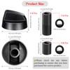 4 Pack Black Universal Control Knobs with Replacement for 12
