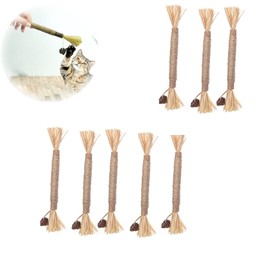 Vokowin 8 Packs Natural Matatabi Silvervine Chew Sticks, Cat Teeth Nip Cleaning Chew Sticks Cat Toys Natural Cat Teeth Nip Cleaning Teeth TOY for indoor and outdoor (K176-8)