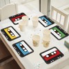 Naozinebi 40PCS Cassette Tape Plates 70s 80s 90s Party Supplies